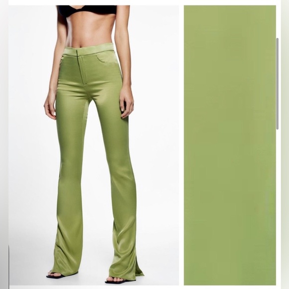 Elegant Green Women's Pants - Picture 1 of 8
